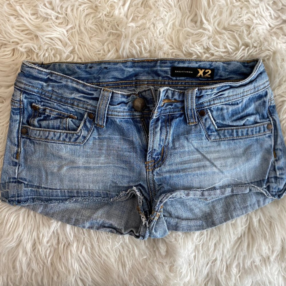 Vintage Wash Denim Shorts